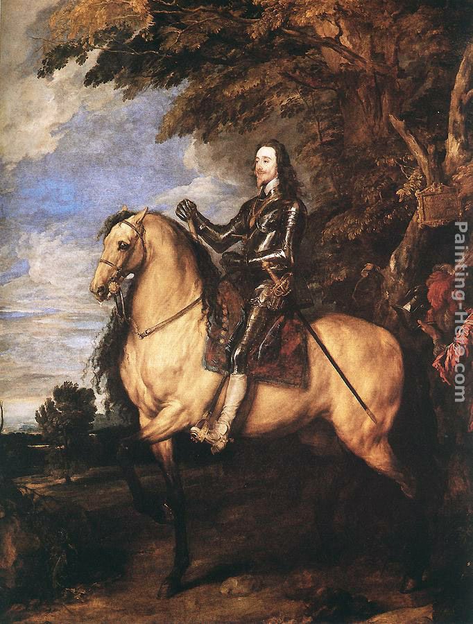 Charles I on Horseback painting - Sir Antony van Dyck Charles I on Horseback art painting